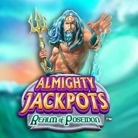 Almighty Jackpots – Realm of Poseidon casino game by Novomatic – featured logo at Foxygold Casino