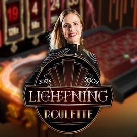 Lightning Roulette logo by Evolution at Foxygold Casino