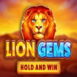 Lion Gems Hold and Win slot visual from Playson available on foxygoldapp.com