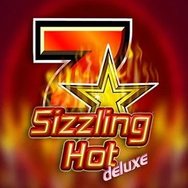 Sizzling Hot Deluxe online game logo by Novomatic on foxygoldapp.com